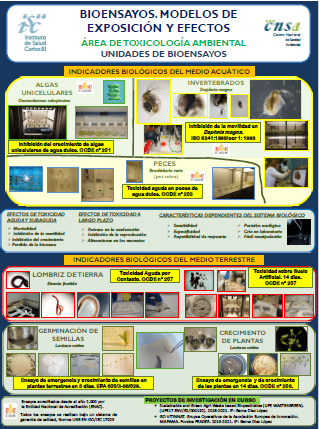 Cartel sobre los indicadores biológicos en el medio